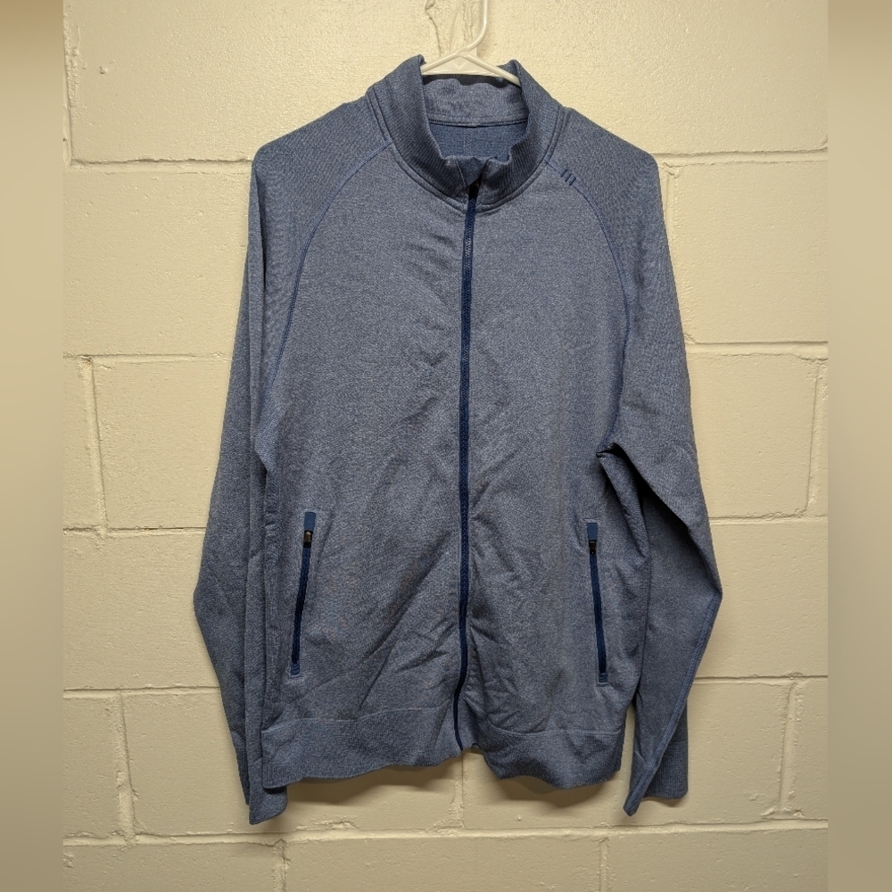 LULULEMON Pulse Full Zip Jacket Men's Heathered Blue Size Medium?
